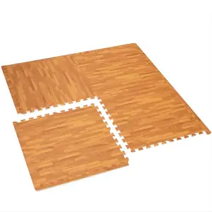 Honloy-rompecabezas de madera de colores para niños, azulejos de suelo de espuma de goma, para patio de juegos de bebé, gimnasio