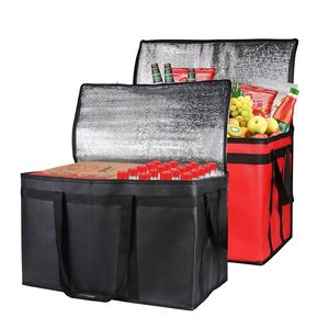 Custom Portable Logo Cooler Bag Insulated Reusable Thermal Lunch Bag Canvas Non-Woven Material Food Safe and Reusable - Product Image 2
