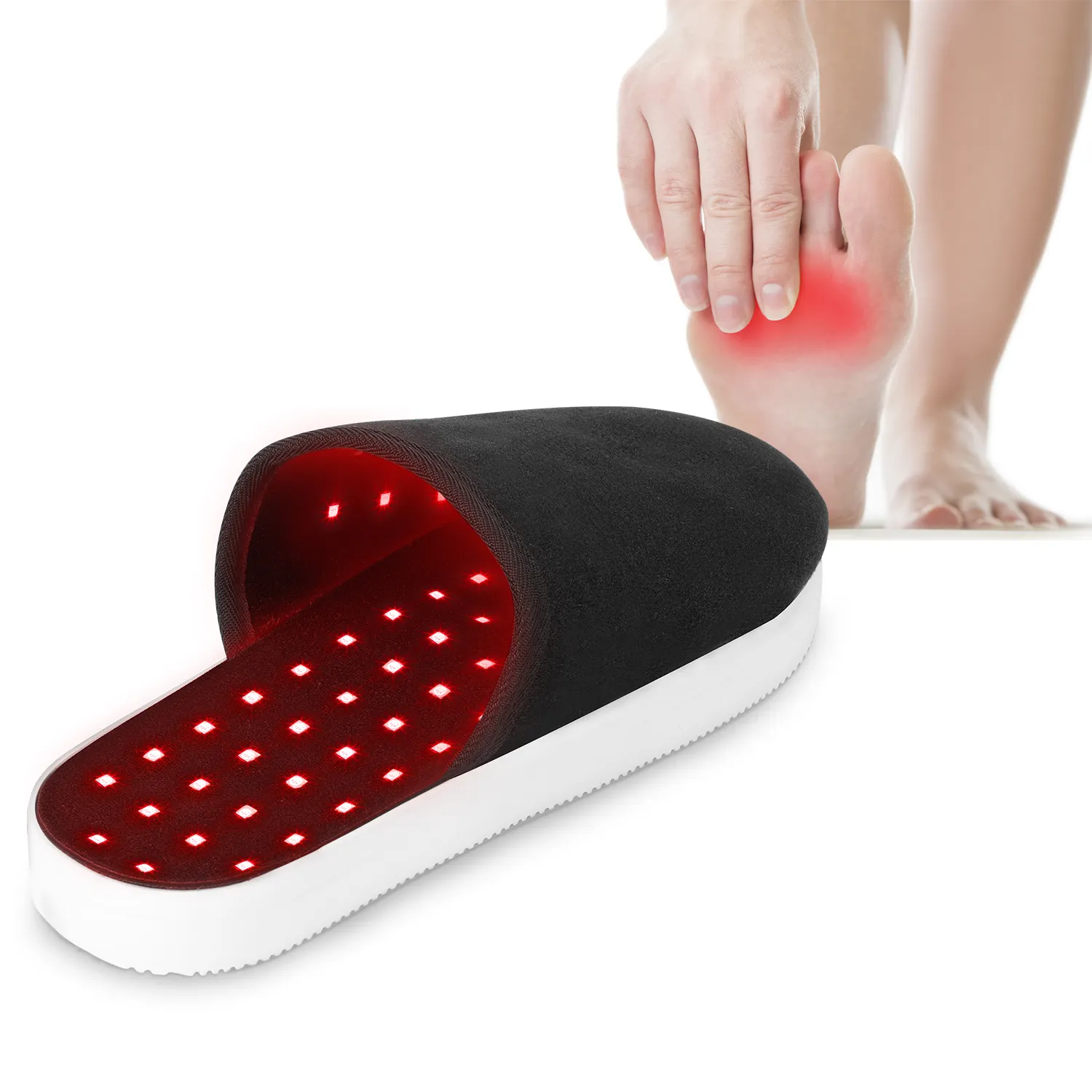 Kinreen Red Light Therapy 660nm 850nm Slipper For Foot Toes Pain Relief Led Light Therapy Wrap Slipper For Home Use