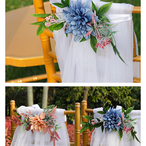 Lazos Decorativos para Sillas <span class=keywords><strong>de</strong></span> <span class=keywords><strong>Flores</strong></span> Estilo Europeo para Bodas y Fiestas al Aire Libre - Product Image 6