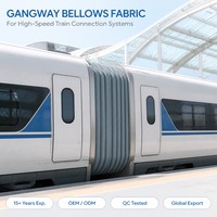 Vente en gros usine : Diaphragme de passerelle de train EMU en tissu enduit Hypalon, ignifuge, résistant aux UV, imperméable, modèle T5, haute résistance à la déchirure