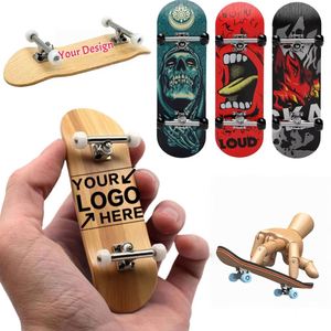 Mini Skateboard à <span class=keywords><strong>Doigts</strong></span> Personnalisé <span class=keywords><strong>avec</strong></span> LOGO, Planche à <span class=keywords><strong>Doigts</strong></span> en Bois, Roues à Roulements Professionnels, Cadeau pour Enfants et Adultes - Product Image 1