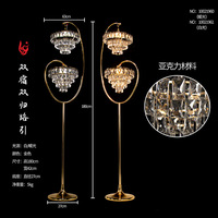 Lampe de sol décorative de mariage LED AC étanche de 2,09 m de haut avec lumière chaude pour anniversaire, fête de mariage, éclairage de fête