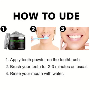 Poudre blanchissante pour les dents au <span class=keywords><strong>charbon</strong></span> de bambou activé, saveur menthe, nettoyage en profondeur, personnalisable - Product Image 3