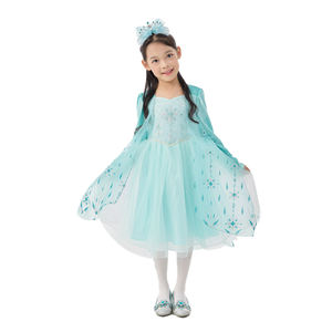 Vêtements de <span class=keywords><strong>Reine</strong></span> <span class=keywords><strong>des</strong></span> Neiges pour Enfants en Gros, Broderie de Flocons de <span class=keywords><strong>Neige</strong></span>, Dimensions Personnalisées, Approuvé par la BSCI pour les Distributeurs de Festivals - Product Image 4