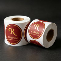 Etiquetas de Vinilo Autoadhesivas de Lujo, Resistentes al Agua y al Calor, con Estampado en Caliente, Pegatinas con Formas Especiales, Imprimibles con el Logotipo de la Tienda