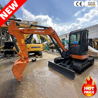 Miniexcavadora Usada Hitachi Zx50U, Original de Japón, 5 Toneladas, 90% Nueva, Pocas Horas, Diésel, Hidráulica, Certificación CE, en Venta