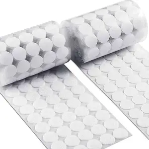 Sticky Hook and Loop Pad Adhesive 20 mm White Black Round Velcroes self adhesive Hook and Loop dots