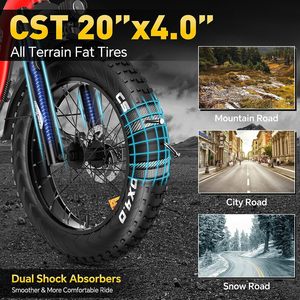 Vente directe d'usine chinoise 20*4.0 CST gros pneus <span class=keywords><strong>vélo</strong></span> <span class=keywords><strong>pliant</strong></span> <span class=keywords><strong>électrique</strong></span> avec batterie au Lithium de marque 30Ah - Product Image 5