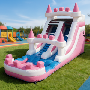 Castillos Inflables Grandes con Toboganes, Parques Acuáticos Móviles, Desafíos Acuáticos al Aire Libre, Áreas Escénicas, Material de PVC, Fácil Instalación - Product Image 1