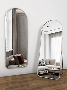 Vendita calda forma ad arco dorato struttura in metallo a parete specchio a figura intera specchio da terra specchio da terra in piedi - Product Image 4