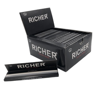 Papiers à rouler Richer King Size Slim avec filtres, impression offset quadricolore, papier spécial jetable - Product Image 1