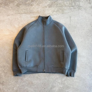 Fabricant sur mesure de vestes de haute qualité, poids lourd, 400 à 500 g/m², pour hommes, sweat-shirt streetwear uni, sweat-shirt à double fermeture éclair - Product Image 2