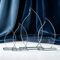 Trophée en cristal gravé au laser personnalisable et écologique avec votre propre logo – Récompense en verre et cristal pour reconnaissance des employés de l'année