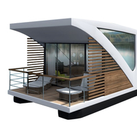 Bâtiment aquatique flottant d'hôtel de luxe, maison préfabriquée, bateau flottant, maisons, bateau, minuscule, maison, conteneur, maisons modulaires, mobiles