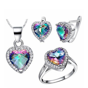 दिल वेडिंग बैंड और उसकी उसकी <span class=keywords><strong>Jcpenney</strong></span> शादी के गहने सेट शादी बैंड और उसकी उसकी चांदी - Product Image 1