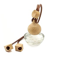 Bouteilles de diffuseur de parfum de voiture suspendues vides de 11 ml, flacons en verre pour huiles essentielles, aromathérapie, pendentif parfumé