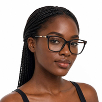 Nuevas Monturas Ópticas de Diseño Moderno con Diamantes, Estilo Ojo de Gato, Montura de Acetato, Gafas de Moda para Mujer, Oculos