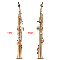 Professional B Flat Soprano Straight Saxophone Woodwind Instrument Bass Body