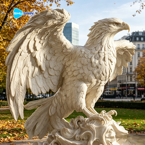 Estatua <span class=keywords><strong>de</strong></span> águila grande <span class=keywords><strong>de</strong></span> mármol, majestuosa <span class=keywords><strong>escultura</strong></span> <span class=keywords><strong>de</strong></span> ave depredadora tallada a mano para decoración <span class=keywords><strong>de</strong></span> jardín al aire libre. - Product Image 2