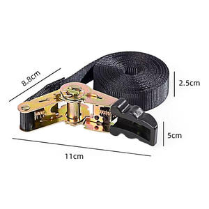 Black Truck Outdoor Motorcycle Kayak S Hook Cargo Lashing Belt Polyester Ratchet Buckle Tie down Straps - Product Image 4