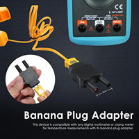 Sonda de Termopar Tipo K con Conector Banana |   -40~200 ° Sensor de Temperatura para Tuberías de HVAC, Compatible con Multímetros y Uso Industrial (OEM)