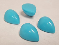 Cabochon en turquoise naturelle de qualité supérieure, forme poire, 4x3 mm, pierre précieuse lâche, polissage lisse, bleu-vert, pour la création de bijoux fins