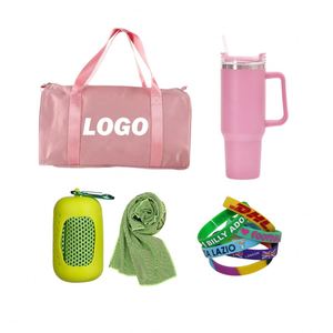 Ensemble cadeau promotionnel personnalisé : sac à dos en polyester et casquette créative pour activités de plein air et fitness - Product Image 1