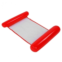 En stock : Hamac aquatique gonflable en PVC à deux tubes avec filet, flotteur de piscine et bouée de natation