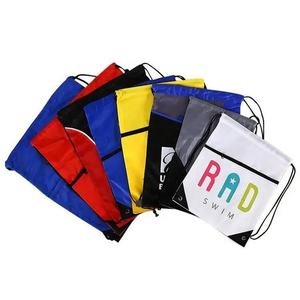 420D Polyester Sports <b>Drawstring</b> Backpack High Quality Factory Manufacture <b>Drawstring</b> <b>Bag</b> With Zipper Pocket - Product Image 6