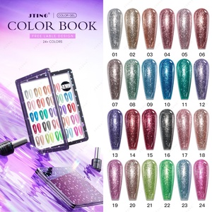 JTING – Collection de vernis gel platine ultra-brillants 24 couleurs, très prisée, végane et sans HEMA, avec paillettes, en coffret - Product Image 3