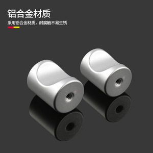Tirador cilíndrico de aluminio de 18 mm con un solo orificio para cajones de gabinete, accesorio minimalista y duradero para muebles - Product Image 3