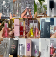 Tube de brillant à lèvres en plastique transparent carré vide de 5ml avec brosse épaisse pour emballer le rouge à lèvres liquide Capacité de 6 à 8ml Utilisation cosmétique