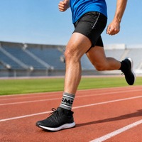 Manchon de compression de cheville personnalisé avec logo, attelle de soutien de cheville sportive en tricot élastique respirant et anti-humidité pour la course et le basketball
