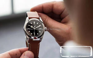 Montre mécanique de haute qualité pour couple, bracelet en acier inoxydable tendance, largeur 22 mm, cadran à aiguilles, design charmant - Product Image 4