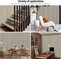 Panneaux acoustiques en bois lamellé-collé à 3 côtés, noyau en MDF, support en feutre polyester, absorption acoustique, Akupanel, revêtement mural intérieur
