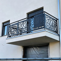 EKOO Pulverbeschichtetes Edelstahl-Terrassengeländer Aluminium-Treppengeländer Maßgefertigte Lasergeschnittene Schutzgeländer für Balkone