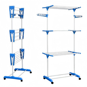 Séchoir à linge pliable 3 niveaux FCL avec ailes latérales, robuste pour intérieur et <span class=keywords><strong>extérieur</strong></span>, vente en gros - Product Image 6