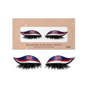 <span class=keywords><strong>Faux</strong></span> <span class=keywords><strong>cils</strong></span> AMZ drapeau britannique en fibres végétales, bande transparente invisible, confortables et légers, créant une ambiance immersive pour - Product Image 1