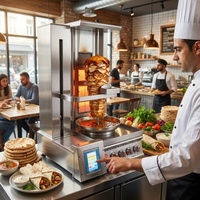 Machine à shawarma automatique professionnelle JUYOU, robuste, à gaz et électrique, pour couper la viande, griller le poulet, pour restaurant de restauration rapide