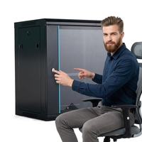 Châssis de serveur 1U, boîtier 4U à profondeur réduite, armoire de serveur modulaire verrouillable pour centre de données, coffret PC, armoire rack de serveur 12U, 6U