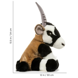 Gerçek görünüm oturan uzun boynuzları ile Oryx itin Squishy oyuncak hediye öğrenme çocuklar için 12 inç yumuşak karışık renk antilop oyuncak - Product Image 2