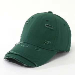 Özel Logo Unisex pamuk ayarlanabilir baba şapka kavisli ağız güneş Visor şoför şapkası yıkanmış sıkıntılı beyzbol şapkası erkekler kadınlar için