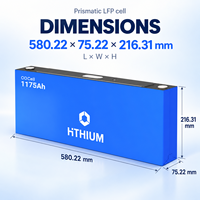 Nouvelle cellule de batterie LiFePO4 Hithium 1175Ah 1300Ah 3.2V LFP prismatique au phosphate de fer et de lithium pour système de stockage d'énergie solaire