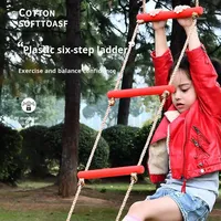 Échelle souple en plastique à six marches pour l'intérieur et l'extérieur, jouet d'exercice d'escalade, équipement d'entraînement sensoriel pour bébés et enfants, jouet domestique