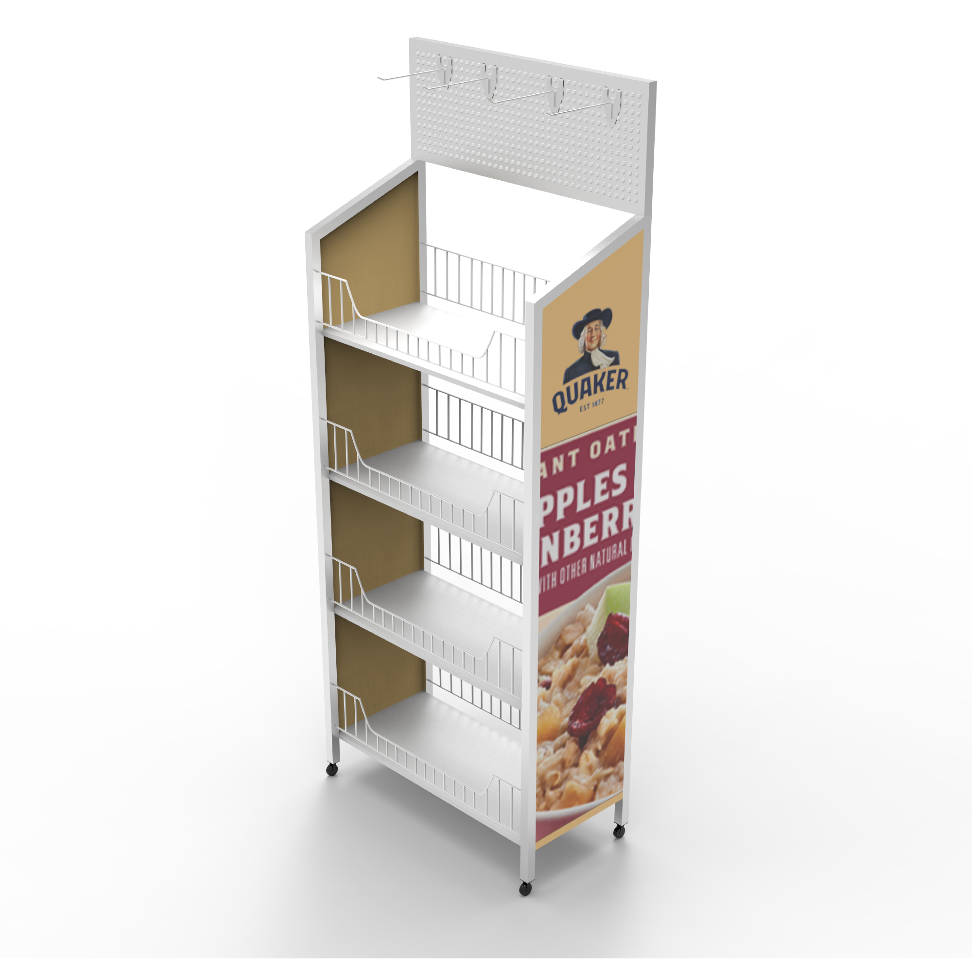 New Arrival Modern Floor Standing Metal Food Display Rack Point of Sale for Snacks Powder Coated Finish — view 6