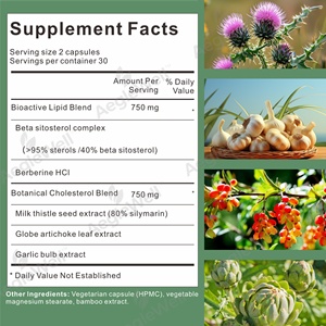 Aeglewell nhãn hiệu riêng <span class=keywords><strong>cholesterol</strong></span> sức khỏe viên nang với tỏi Milk Thistle để hỗ trợ động mạch sức khỏe và mức độ lipid bình thường - Product Image 2