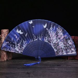 Wholesale Custom Printed Bamboo Folding Hand Fan Chinese Design for Favors or <b>Gifts</b> Bamboo Crafts Product - Product Image 1