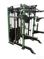 Cage de musculation multifonctionnelle en acier inoxydable, équipement de gym, rack à squats, système de poulies, crossover de câbles, machine Smith, capacité de charge 70kg*2