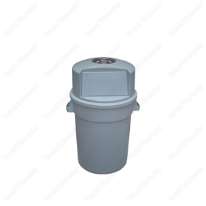 Traust <span class=keywords><strong>Poubelle</strong></span> en plastique PP de 32 gallons avec porte poussoir Cendrier Cigarette Bin - Product Image 1
